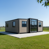 Maisons conteneurs préfabriquées certifiées et extensibles - Construction mobile en panneaux sandwich d'acier pour salon, bureau à domicile