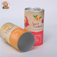 Tube en papier droit de qualité alimentaire pour aliments pour animaux de compagnie/Nutrition/noix/noix de cajou/graines de melon, boîtes en papier avec couvercle en aluminium