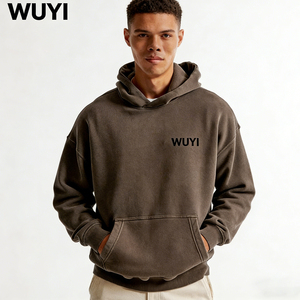 Sweat à capuche unisexe surdimensionné en molleton épais de coton, qualité supérieure, logo personnalisé, streetwear lourd, vente en gros fabricant - Product Image 1