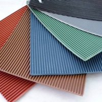 Hot Sale Schwarz 3mm x 1,5 m x 20m Gummi boden Roll matte Verschleiß fest Anti-Rutsch für Garage Outdoor Fine Ribbed Plate Custom Cutting