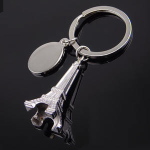 Porte-clés à breloque tour Eiffel pour clés Souvenirs <span class=keywords><strong>Paris</strong></span> porte-clés vierge graver Logo personnalisé porte-clés pendentif décoration cadeau - Product Image 3