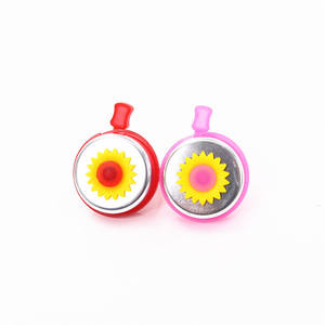Sonnette de vélo pour enfants KHL-003, forme de fleur, design de dessin animé en plastique, accessoire pour vélo d'enfant - Product Image 4
