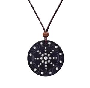 Pendentif quantique d'énergie scalaire japonais premium avec pierre de lave noire Constellation pour enfants Collier <span class=keywords><strong>anti</strong></span>-rayonnement EMF - Product Image 1