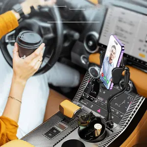 Rotatable Gooseneck Arm Car Cup Phone Holder Expander Car Phone Holder Adjustable Cup Holder Phone Mount