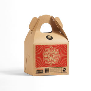 Cajas de Embalaje para Llevar Personalizadas con Logotipo, Ecológicas, Hechas de Papel Kraft, Cajas para Pizza y Hamburguesas - Product Image 3