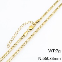 Chaîne en acier inoxydable plaqué or, plusieurs tailles et largeurs au choix, accessoires de collier pour hommes et femmes MGBC1452