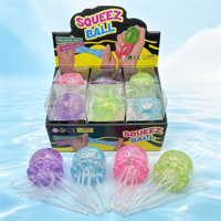 Juguete de Peluche de Medusa con Purpurina, Bola Elástica Transparente, Juguete de Animal Marino Adorable, Juguete Sensorial Antiestrés para Jugar con la Mano