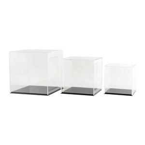 Acrylic display transparent box plastic toy box desktop transparent vertical display acrylic box