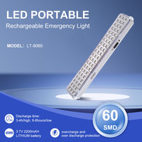 60 SMD Wandmontierte LED-Notleuchte 3W Wiederaufladbare LED-Notlampe 2200mAh Lithium-Batterie Tragbarer LED-Flutlichtstrahler