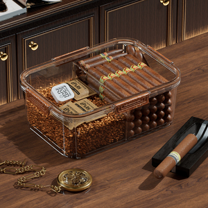 Zhanggong xì gà <span class=keywords><strong>Humidor</strong></span> cho trong nhà ngoài trời sử dụng văn phòng Phòng phòng khách phòng ngủ phòng cà phê lưu trữ di động trường hợp - Product Image 6