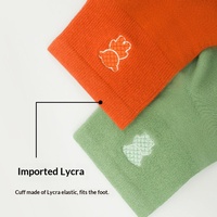 Chaussettes pour femmes Little Bear en coton pur, absorbantes et respirantes, style simple et tendance, vente en gros