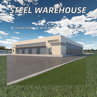 Entrepôt préfabriqué moderne en structure acier lourde, sur mesure, grande portée, bâtiment industriel robuste pour usage de salle de sport