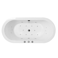 Baignoire de massage à remous en acrylique fonctionnelle, vente directe d'usine Gurgle, baignoire de massage classique autoportante
