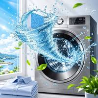 Tablettes nettoyantes antibactériennes pour lave-linge – Nettoyage en profondeur puissant, éliminateur de taches et d'odeurs pour lave-linge à chargement frontal et par le haut (HE)