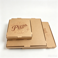 Boîte à pizza à emporter de haute qualité SP2979, en carton ondulé kraft, avec logo personnalisé imprimé, qualité alimentaire, 8 à 20 pouces, pour pizzeria et restaurant