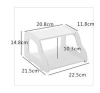 Étagère murale sans perçage pour routeur WiFi, décodeur et multiprise décorative, en PVC blanc et panneau de bois plastique