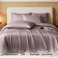 Parure de lit 100 % bambou tissé, ultra douce, rafraîchissante, respirante, écologique, certifiée OEKO-TEX, luxe, avec taies d'oreiller