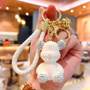 QQ Diamond Encrusted <b>Cute</b> Teddy <b>Bear</b> Colorful Electroplated Teddy <b>Bear</b> Keychain Creative Pendant Fashionable Keychain - Product Image 6