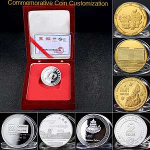 Moneda Conmemorativa del Aterrizaje de la <span class=keywords><strong>Misi</strong></span>ón Apolo 11, Moneda de Desafío con Diseño del Primer Hombre, Recuerdo de Metal Plateado Estadounidense de la <span class=keywords><strong>Misi</strong></span>ón - Product Image 5