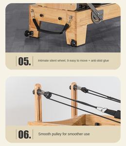 Cama de Madera de Roble para Entrenamiento de Yoga en Casa, Medio Trapecio, Reformer de Pilates con Torre - Product Image 4