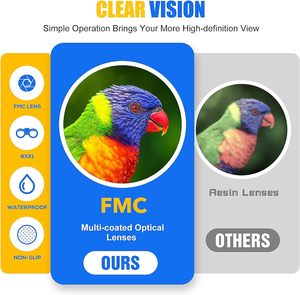 Binoculares miniporro 8X21, binoculares portátiles de color para niños, regalo para niños para ver la naturaleza, paisaje, peces, animales - Product Image 5