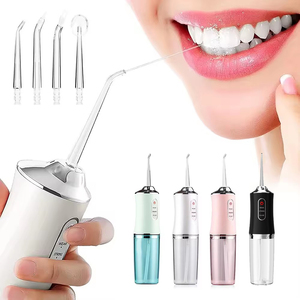 Irrigador Bucal Eléctrico Recargable por USB, <span class=keywords><strong>Chorro</strong></span> <span class=keywords><strong>de</strong></span> <span class=keywords><strong>Agua</strong></span> <span class=keywords><strong>Dental</strong></span>, 3 Modos <span class=keywords><strong>de</strong></span> Funcionamiento, <span class=keywords><strong>Limpiador</strong></span> <span class=keywords><strong>de</strong></span> Dientes, 4 Boquillas - Product Image 1