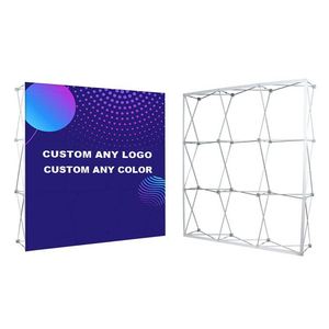 Custom Advertising Trade Show Exhibition Event Aluminium Folding Pop up <b>Backdrop</b> Wall Display Banner <b>Stand</b> - Product Image 1