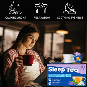 Cápsulas de Té para Dormir de Marca Propia, Alivio del Estrés, Ayuda para Dormir, Valeriana, Té Relajante, Cápsulas K - Product Image 6