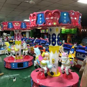 China Factory 6 Children Small Mini Merry Go Round Carnival Carrusel para Centro Comercial Center Parques De Atracciones - Product Image 2