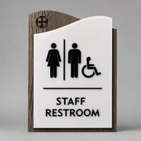 Letrero de Acceso para Discapacitados, Cumple con ADA, Acrílico Premium, Placa para Puerta de Oficina, Ícono en Relieve para Silla de Ruedas, Hospital, Edificio Público