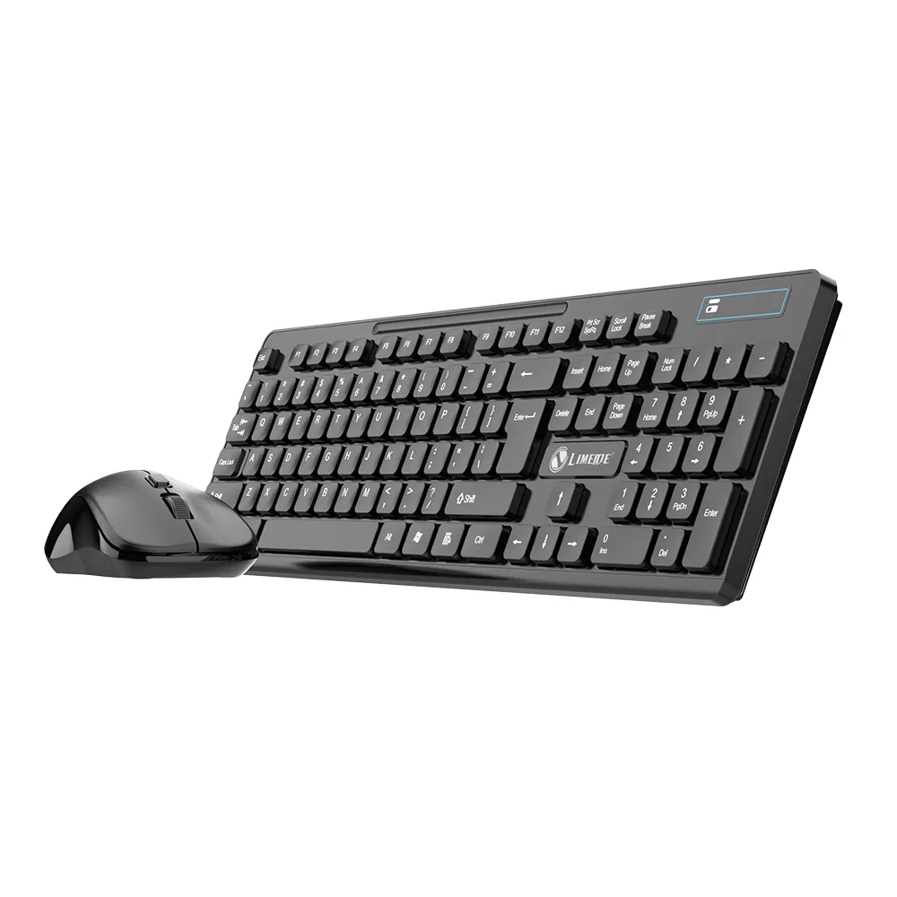 Keyboard dan Mouse estetika portabel, sangat nyaman 2.4G nirkabel Keyboard dan Mouse Combo keys murah