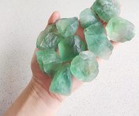 Fluorite verte naturelle en vrac, pierre brute non taillée, spécimen minéral pour la fabrication de bijoux, artisanat et collection