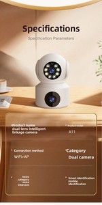 Caméra de surveillance intelligente A11 <span class=keywords><strong>WiFi</strong></span> dôme <span class=keywords><strong>360</strong></span>° HD avec vision nocturne, audio bidirectionnel, contrôle à distance via application et surveillance grand angle - Product Image 6