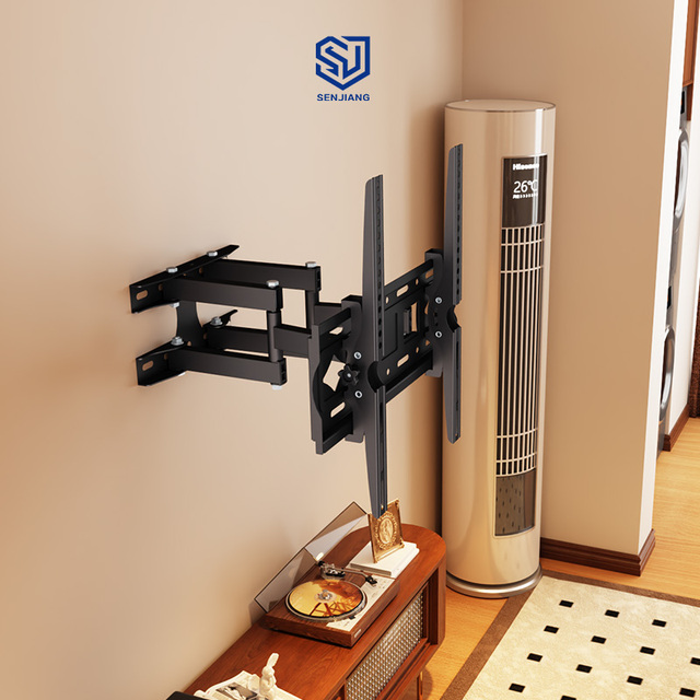 Senjiang Hot SaleCP412S Full Motion Tilt TV Mount 32-65"  Strong Adhesive Retractable Arm for TV Wall Mount With CE Certified