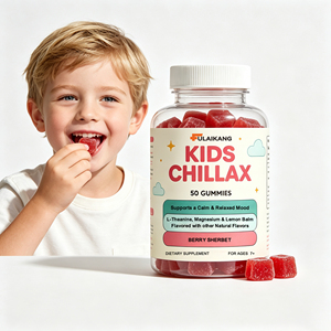 Gomitas Relajantes Chillax para Niños de Marca Privada OEM con L-Teanina, Magnesio y Balsamo de Limón para la Relajación, 50 Unidades - Product Image 1