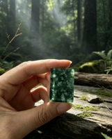 En stock : Jeu de tuiles de mahjong américain Emerald Wonderland, 160 pièces, forêt enchantée, tuiles de mahjong en acrylique de luxe