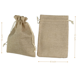 Grosir tas serut belanja kustom dapat digunakan kembali kemasan hadiah kustom tas tali rami dengan LOGO kustom - Product Image 3