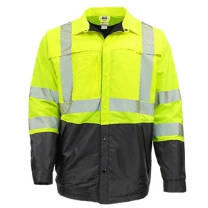Venta al por mayor Hi Viz Clase 3 Rip Stop Camisa DE TRABAJO acolchada Overol protector Chaqueta Uniforme para hombres/mujeres Ropa de alta visibilidad - Product Image 1