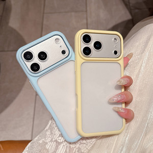 เคสโทรศัพท์ใสกันกระแทก Candy Macaron Border  สำหรับ iPhone 18 17 16 15 14 13 Pro Max ดีไซน์มินิมอล - Product Image 4
