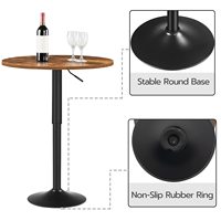 Table de bar de style moderne en bois réglable en hauteur Table basse Table de pub adaptée au salon, à la salle à manger