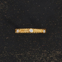 Bague empilable élégante en corde torsadée, argent sterling 925 plaqué or 14 carats, zircon cubique, texture raffinée, chic intemporel, bijoux de doigt en gros