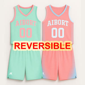 Uniforme <span class=keywords><strong>de</strong></span> Baloncesto Aibort <span class=keywords><strong>de</strong></span> Ajuste Flexible, Textura Suave, Ligero, Sin Mangas, Diseño Reversible, Estampado Personalizado para Liga Juvenil - Product Image 1