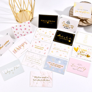 Biglietti d'Auguri Pieghevoli in Carta Patinata con Stampa a Caldo in Lamina d'Oro, Stile Instagram, per la Festa della Mamma e San Valentino, Vendita all'Ingrosso - Product Image 4