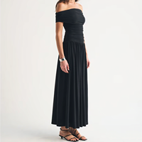 Robe longue décontractée pour femme LEDUO, style été, taille froncée, sans manches, coupe évasée, élégante, maxi, vente en gros