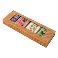 SUNSHINE Boîte de papier à savon écologique Boîte supérieure inférieure Petit savon de voyage Soins du corps Boîte cadeau à fleurs avec fenêtre ronde