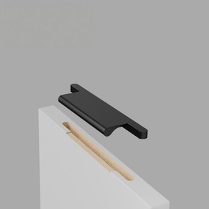 Minimalist Style Aluminum Alloy Embedded Furniture Handles Invisible Edge Pulls for Wardrobe Cabinet Drawer &amp; Shoe Cabinet - Product Image 5