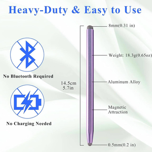 2 Trong 1 Cao Nhạy Cảm Từ Stylus Pen Lưới Sợi Tip Phổ Cảm Ứng Bút Đối Với Apple Iphone Ipad <span class=keywords><strong>Android</strong></span> Samsung Làm Kim Loại - Product Image 3