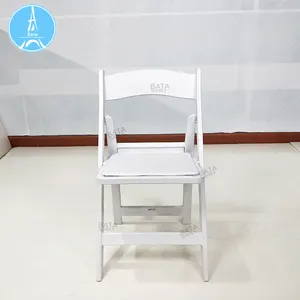 chaises bata Suppliers-Chaise pliante en résine plastique blanc, pour jardin et usage extérieur, économique, 1 pièce