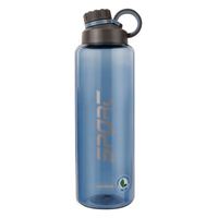 Bouteille d'eau de sport pour homme, style gym, PC 1000 ml, avec couvercle à vis, étiquette personnalisée et poignée facile à transporter pour une utilisation en extérieur