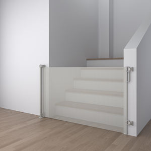 फोल्डेबल बड़े ऑटो बंद धातु पालतू गेट-थ्रू डोर 29.7-46.5 "बच्चे/कुत्ते के दरवाजे के लिए ठोस काले सुरक्षा हार्डवेयर माउंट - Product Image 2